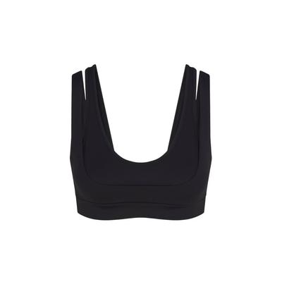 X SKIMS Women's Matte Double Strap Scoop Bra Obsidian