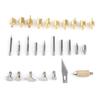 1 Set Pyrography Wood Working and Soldering Tips Alphabet Numbers Symbols Stencils