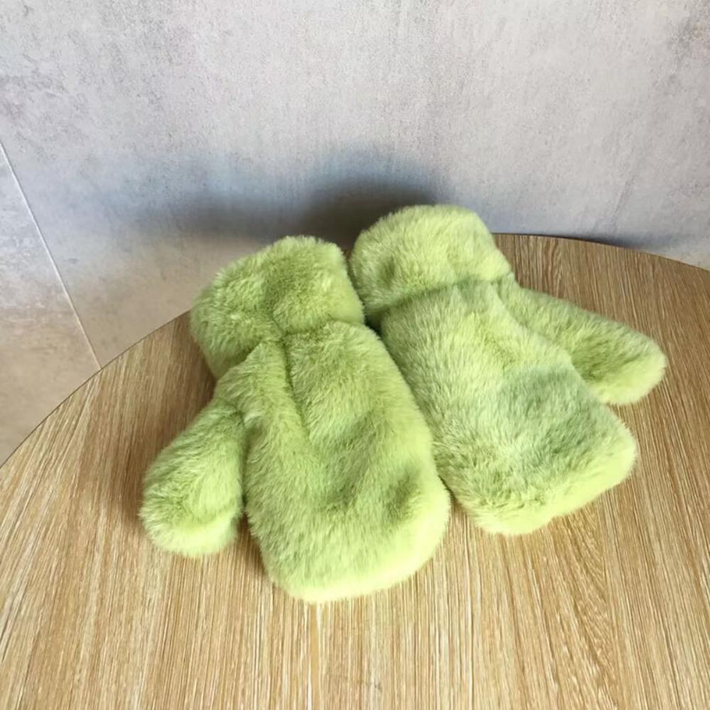 Thick Warm Winter Fleece Mittens Plush Kids Full Finger Gloves Children Gloves For 3-8Y Kids
