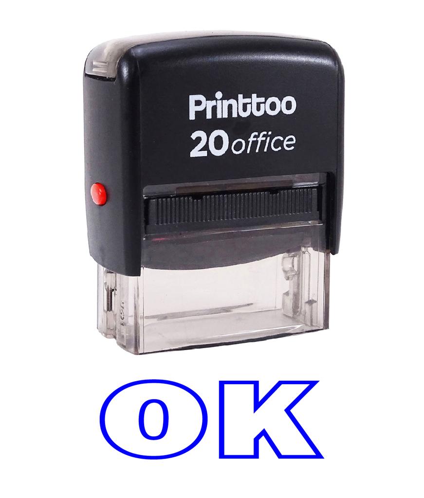 Printtoo Office Stationary OK Self Inking Rubber Stamp Custom Stamp-Black