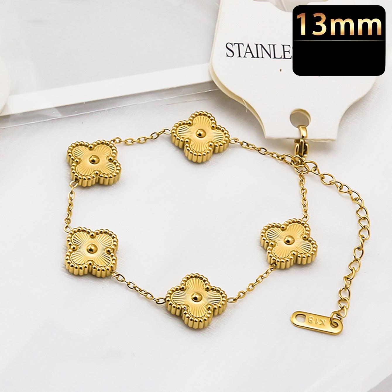 Модный браслет «Четырехлистный клевер» с двусторонней гравировкой и лазерной резкой, женский браслет