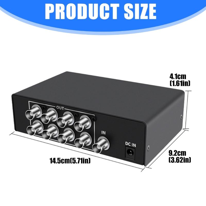 Quality Metal BNC Video Splitter Video Distribution Amplifier 1 Input To 8 Outputs Delivers Clear Signals For Camera