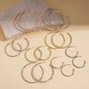 Smooth Geometric Round Silver Needle Stud Earrings, Metallic Sense, Fashionable and Versatile Temperament Earrings