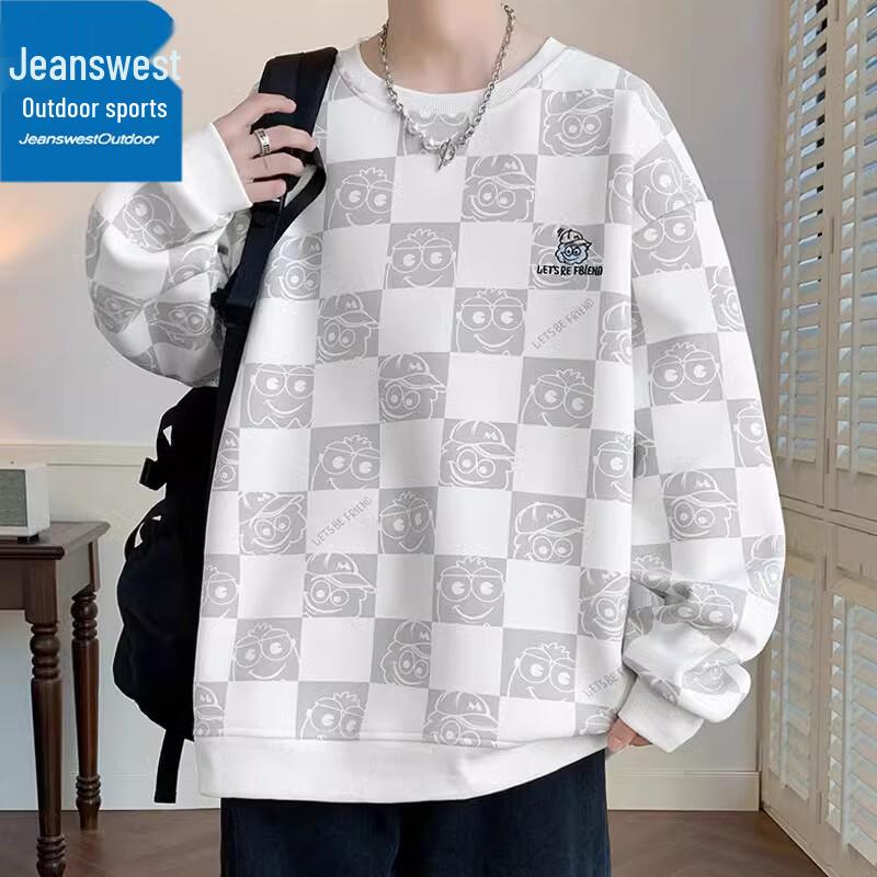 Jeanswest Men's Casual Printed Long Sleeve Sweatshirt