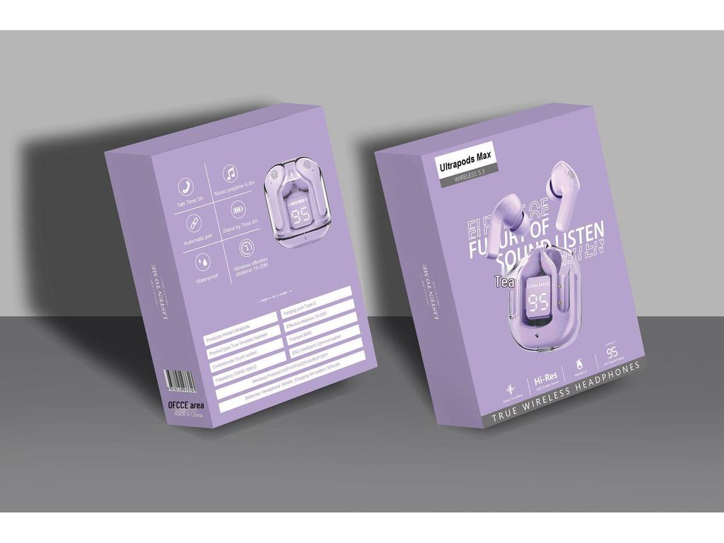 Air31 Transparent Bluetooth In-Ear Headset with Digital Display & Extended Battery Life