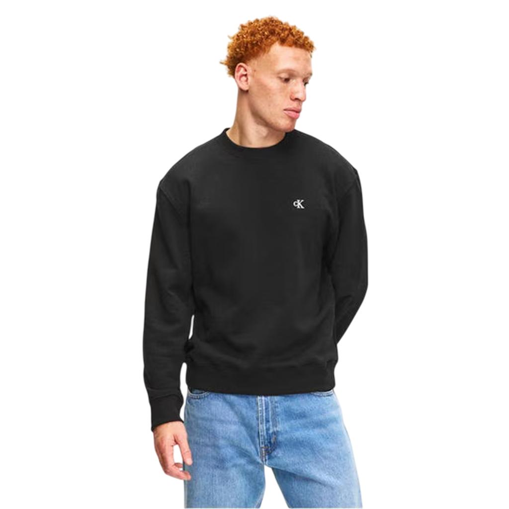 Calvin Klein Mens Monogram Ribbed Sweatshirt
