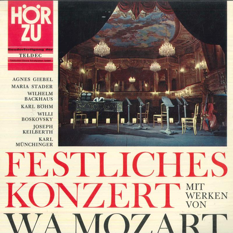 

LP Record AGNES GIEBEL MARIA STADER WILHELM Festliches Konzert SHZT524 HORZU Germany Classical Used