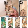 Cute Capybara Funda Phone Cover Phone Case for Apple iPhone 17 Pro Max 11 Air XR XS MAX 14 16 17e 13 12 15 Pro 7 8