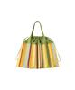 Borsa a Spalla Larga Pleatsmama Fantasia Floreale a Strisce