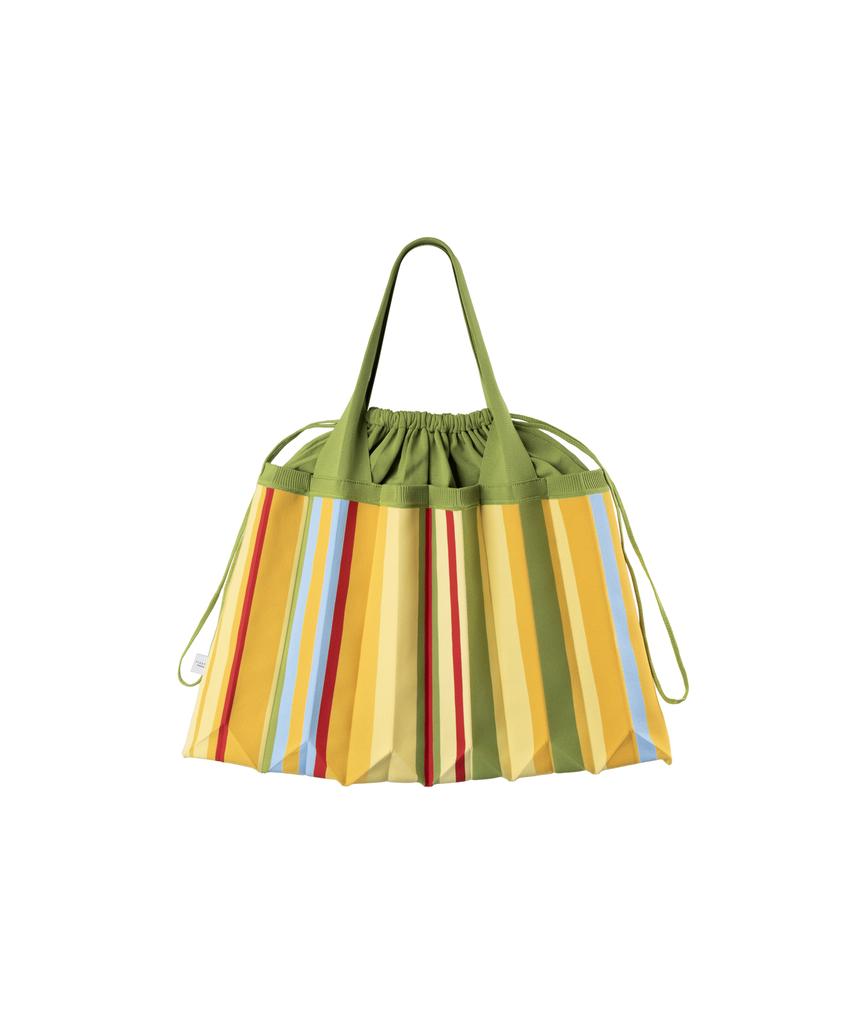 Borsa a Spalla Larga Pleatsmama Fantasia Floreale a Strisce