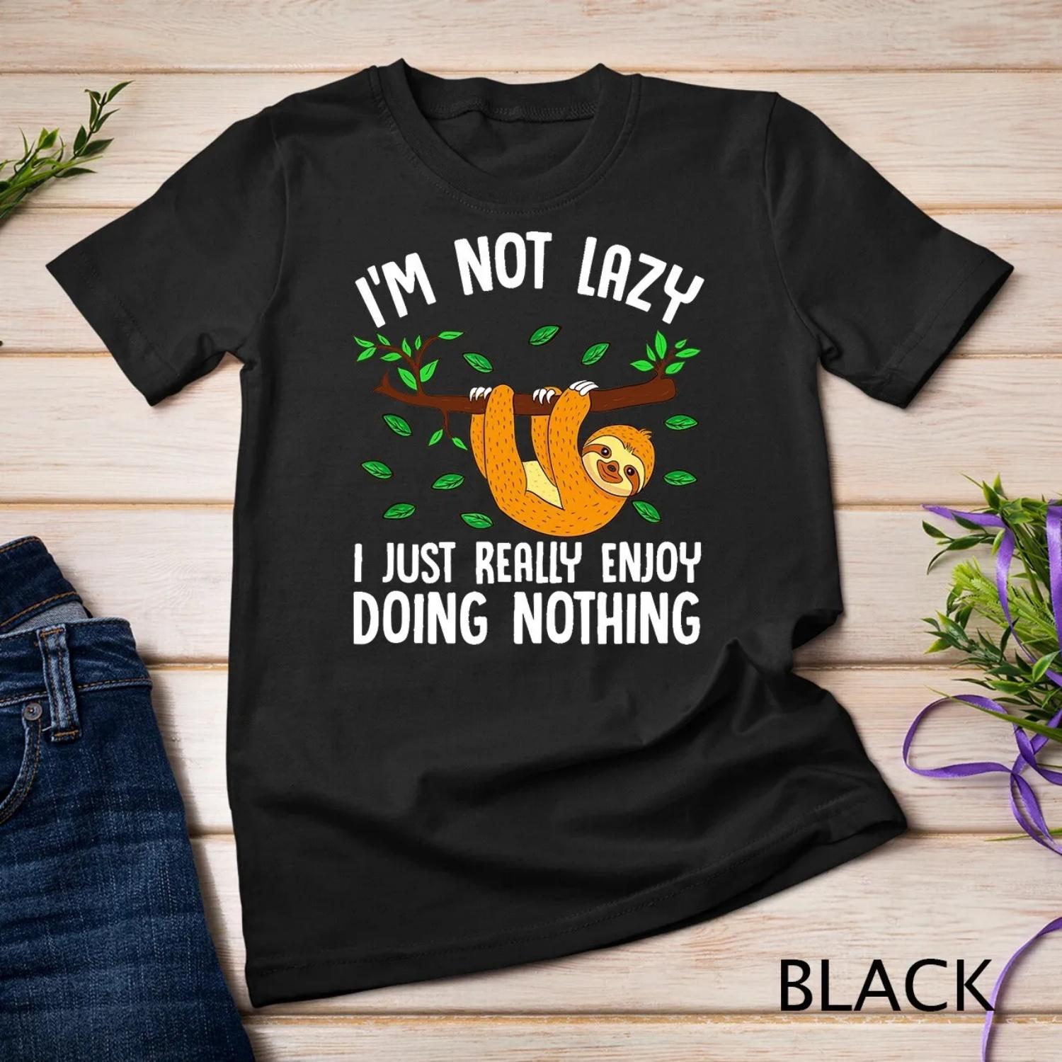Lazy Sloth On A Tree Doing Nothing T Shirt S