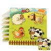 Montessori Baby Toys 3D Wooden Puzzles Children'S Hand Scratch Board Game Kids Early Learning Education Fruit Cognitive Plaything