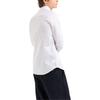 Armani Exchange Solid Color Cotton Letter Jacquard Slim Fit Long Sleeve Shirt Men Shirts White 8NZCBD-ZN10Z-0113