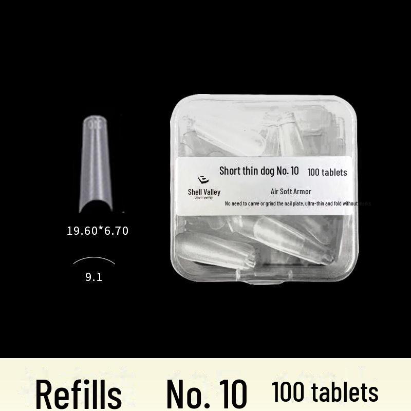 Super Long Fine Dog Nail Art Tips - No Grind, Full Code Fold, No Trace, Quick Apply Replacement for Nail Art Shops