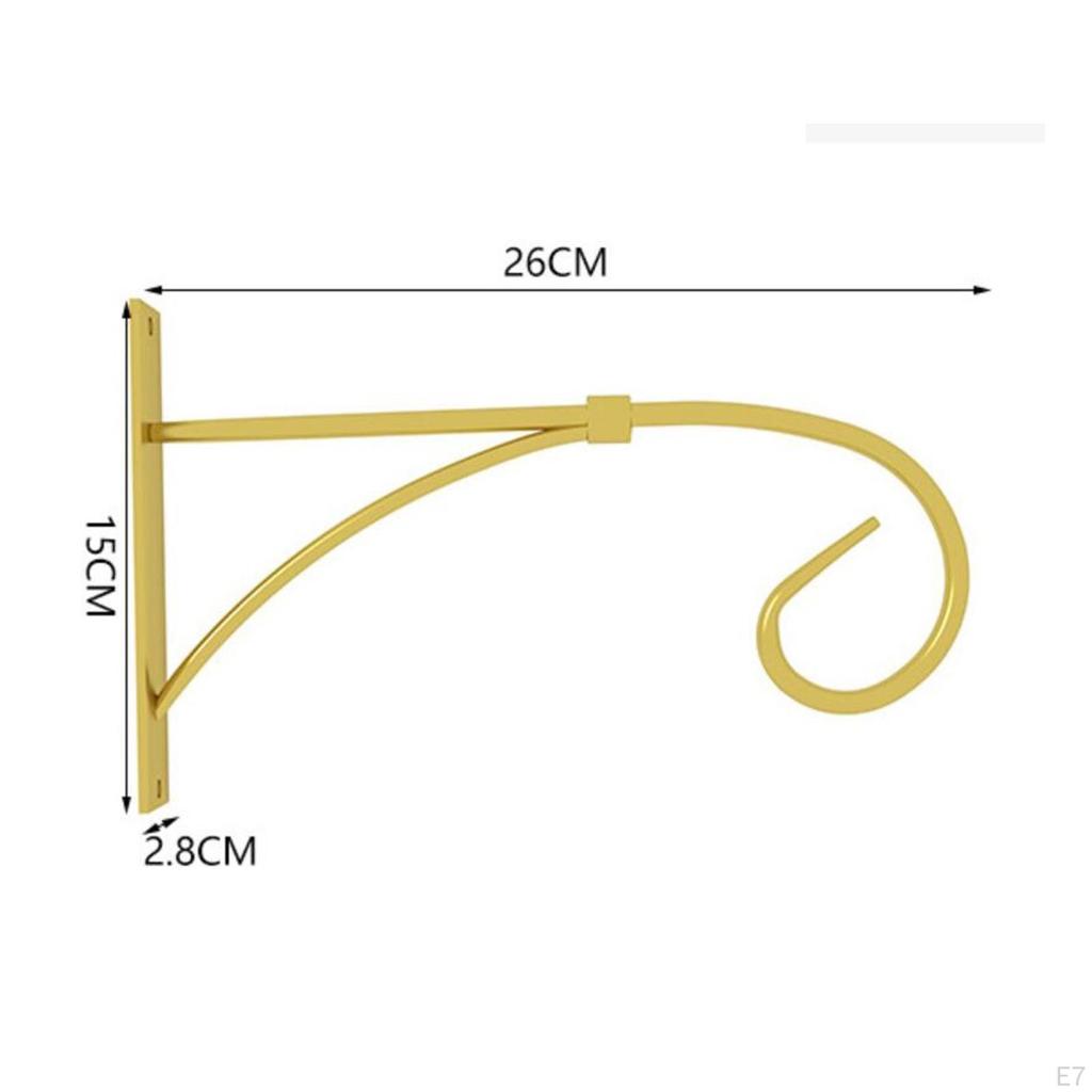 Bracket for Hanging Plants, Wall Mount Flower Baskets And Wind Chimes