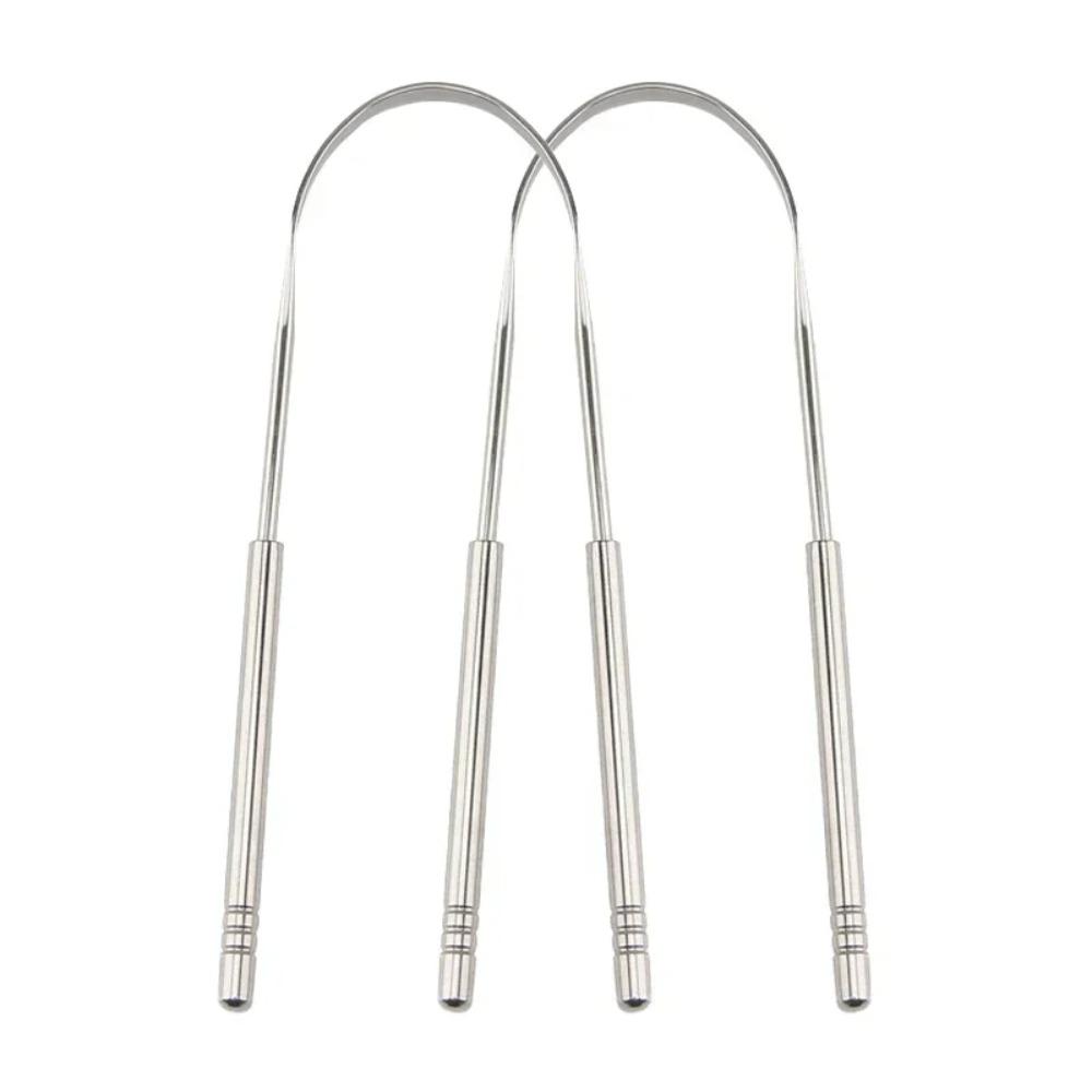 U-Shaped Tongue Cleaner Brush Oral Hygiene Care Tool Stainless Steel Tongue Scraper For Fresh Breath