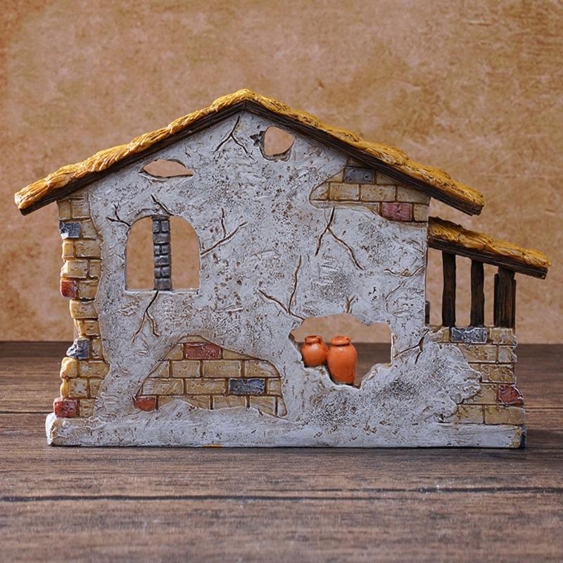 Customizable 11Cm Miniature Cabin Religious Craft For Or Living Room