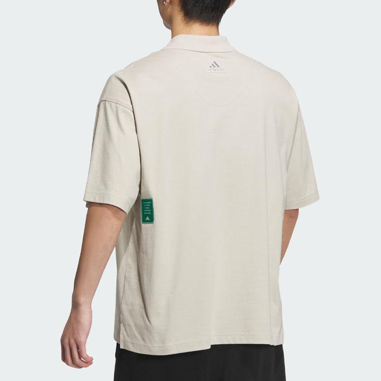 Adidas Relaxed Print Polo Shirt Men Tops Light-Grey IT3933