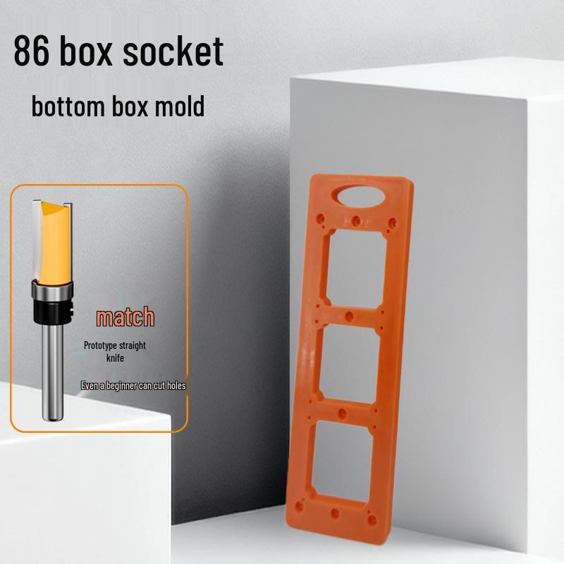 Square Hole Punch Template for Woodworking: Switch Socket & Wiring Box Opener
