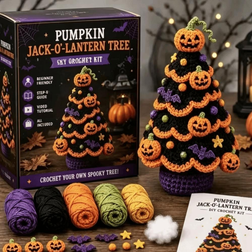 Beginner Friendly Halloween Crochet DIY Kit Complete Set Knitting Supplies DIY Craft Project