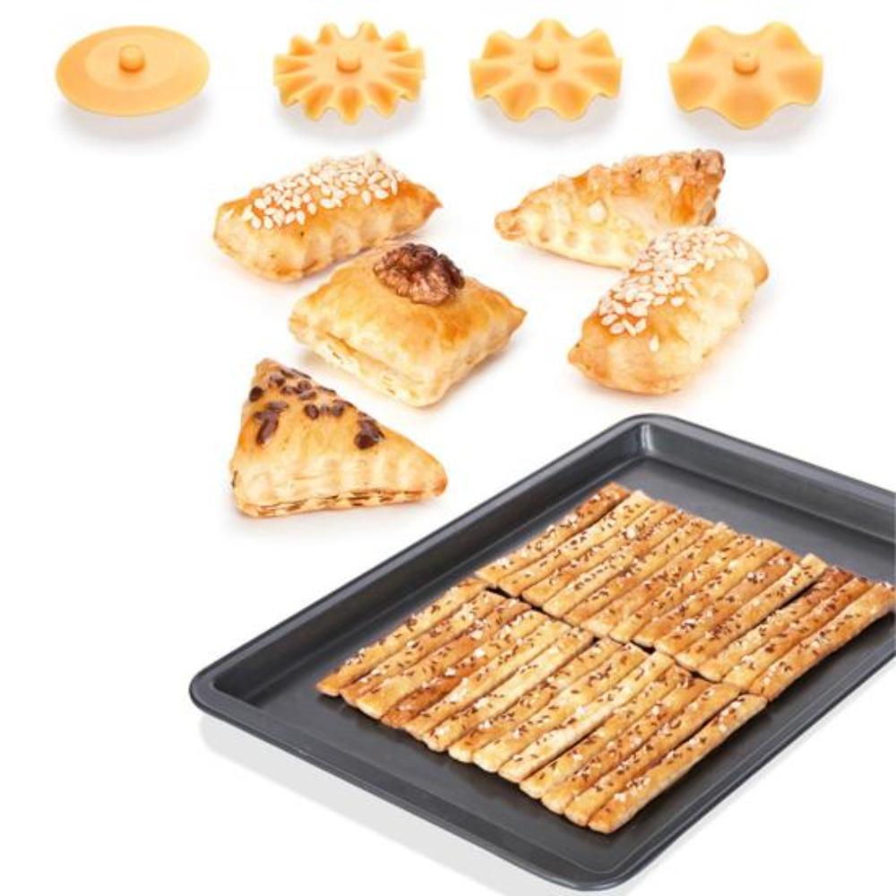 Roller Docker Teigschneider, Lebensmittelqualität, BPA-frei, Mini-Größe, leicht, DIY, Wellenteig-Schneidwerkzeug, Küchenzubehör