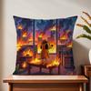 This Is F-Fine Meme Cushion Cover For Pillow Printing Sofa Decoration Home Car Room Coffee Shop Office Nordic Simplicity