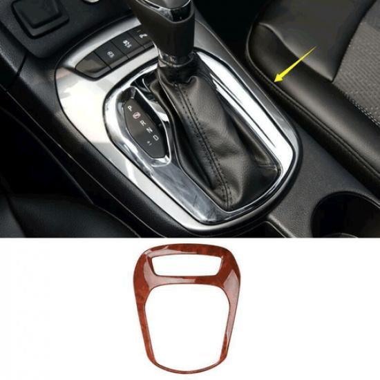 2016-2019 Chevrolet Cruze Wood Grain Central Console Gear Shift Frame Trim 1X | Brown | Polished | Plastic | For Chevrolet Cruze | Waterproof | 1