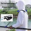 Cannon Rod Strap: Traditional Long Fishing Rod – New Model, Labor-Saving, Thickened with Silicone Ring and Shoulder Strap