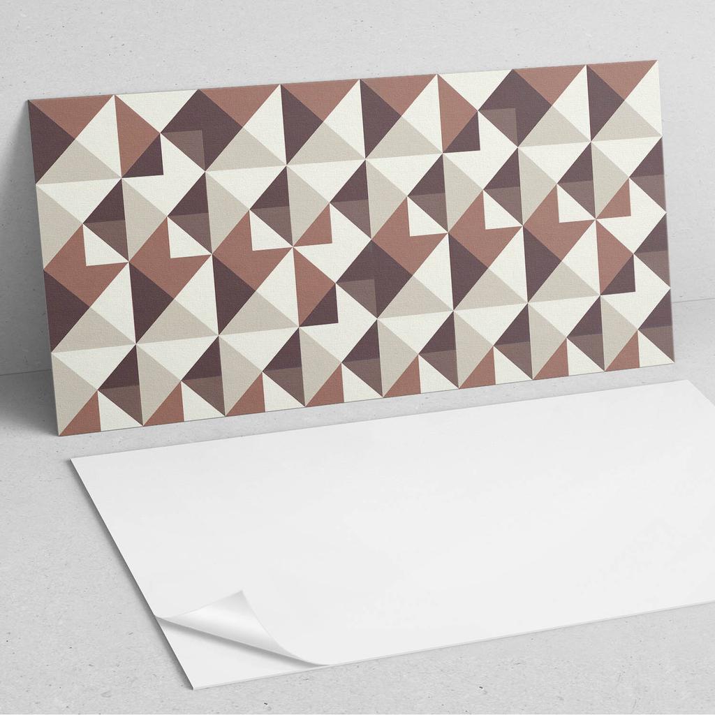 Naklejany Panel Pcv Z Motywem Idealny Do Przedpokoju 120X60 Cm Wzór Geometryczny Z Trójkątami