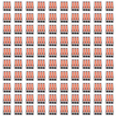 100 Stück Push-Draht-Verbindungsstecker Schnellverbindung Reihenklemmen Paralleles Gerät PCT?213