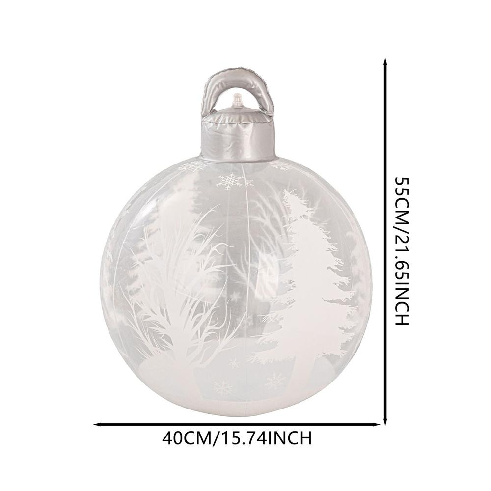 55CM Christmas Inflatable Ball PVC Giant Xmas Ball Christmas Tree Decorations Large Balls Toy New Year Party Courtyard Ornaments
