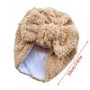 Warm Thick Baby Beanies Ear Warmer Newborn Baby Hats Infant Hat Teddy Fabric Bowknot Headband