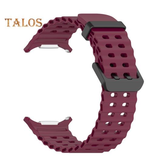 

Силиконовый ремешок для часов, износостойкий, регулируемый, водонепроницаемый, быстросъемный, спортивный, дышащий ремешок для Samsung Galaxy Watch 7 Ultra вино красного