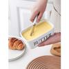 Butter Case, Storage Container with Knife, Wooden Case and Ceramic Butter Holder, Butter Knife Box, Kitchen Storage, Condiment Storage Container, Scan