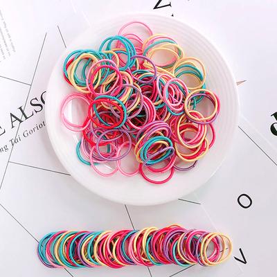100 Colorful Seamless Hair Cords, Rubber Band, High Elasticity Hair Loop, Headband, Hair Accessory for Women