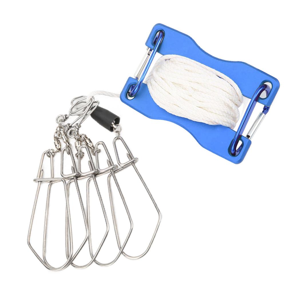 Live Fish Lock Portable Stainless Steel Fish Wire Rope Lock for Big Lure Fishing EquipmentBlue