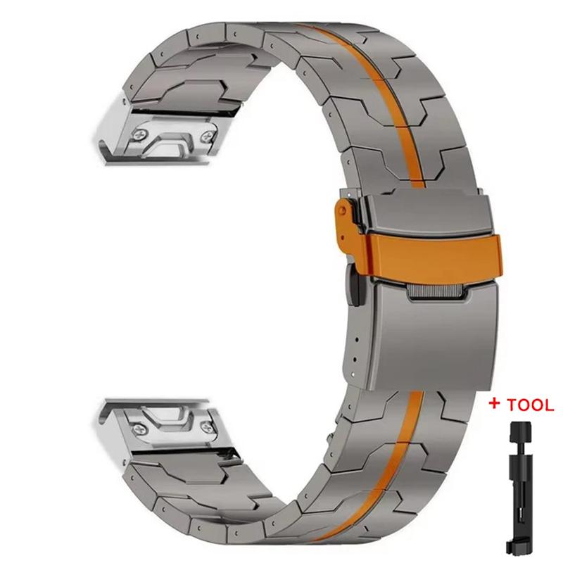 

Титановий металевий ремінець для Garmin Fenix 7 8 47 мм Instinct 2X Solar Epix Pro 51 мм Ремінець Quick Fit 22 мм 26 мм для смарт-годинника Garmin Quick Fit 22mm