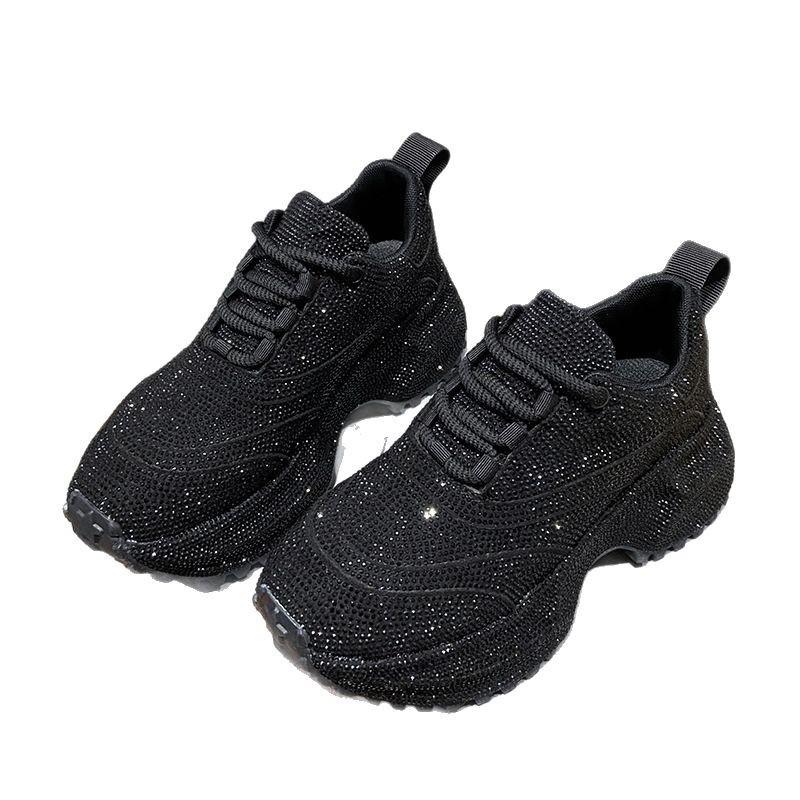 Full Diamond Daddy Shoes Women's Platform Tide Versatile Casual Sports Shoes
