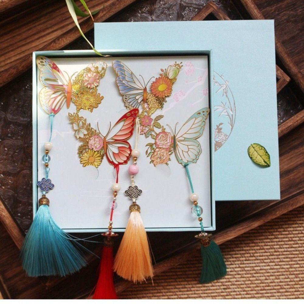 

Pendant Butterfly Bookmark Metal Book Clip Retro Metal Bookmark Teacher