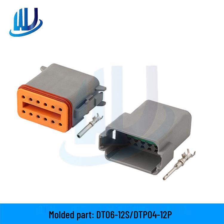 Wodoodporne złącze samochodowe DEUTSCH DT04-2P/DT06-2S, wtyczka wiązki przewodów