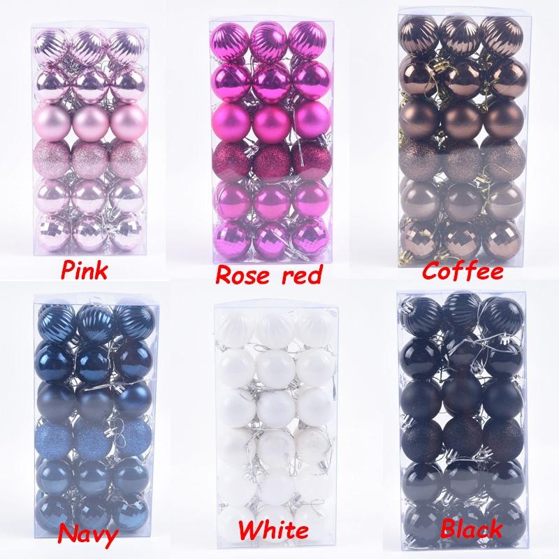 NEW 36Pcs Christmas Tree Hanging Balls Baubles Ornaments for Party Supplies Holiday Decorations
