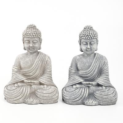 Buddha-Statue mit lächelndem Gesicht, Statue aus Kunstharz, handgefertigte Dekoration, chinesischer Stil