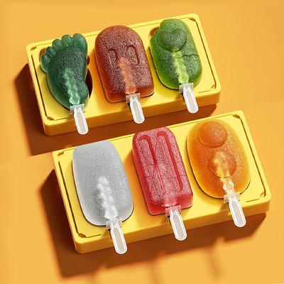 6 Stück wiederverwendbare Eisstäbchen aus Silikon für Eis am Stiel, Creamsicle, Cakesicle, Kuchen, Süßigkeiten, Pop-Sticks, Eis am Stiel, Eiskugelformen