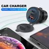 75W 12V 24V Car Charger Socket with 3 Ports PD Type C QC 3.0 Fast Charge Waterproof USB Outlet for Vehicles and Boats