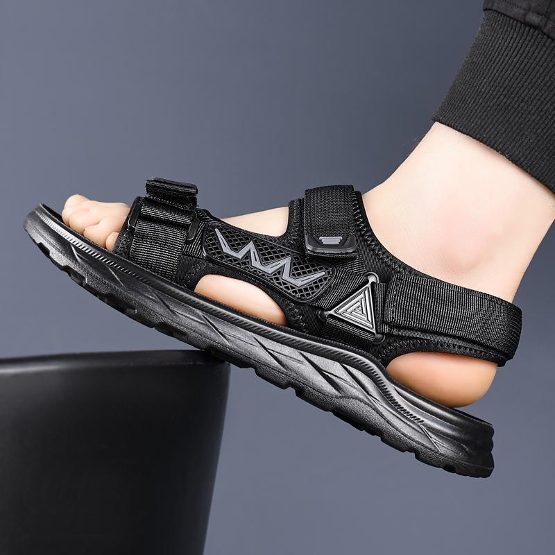 Fashion Classic Quality Men Leather Sandalias Outdoor Thick Soled Antiskid Comfory Handmade Sandals Summer Men Flats Beach Sandals Shoes