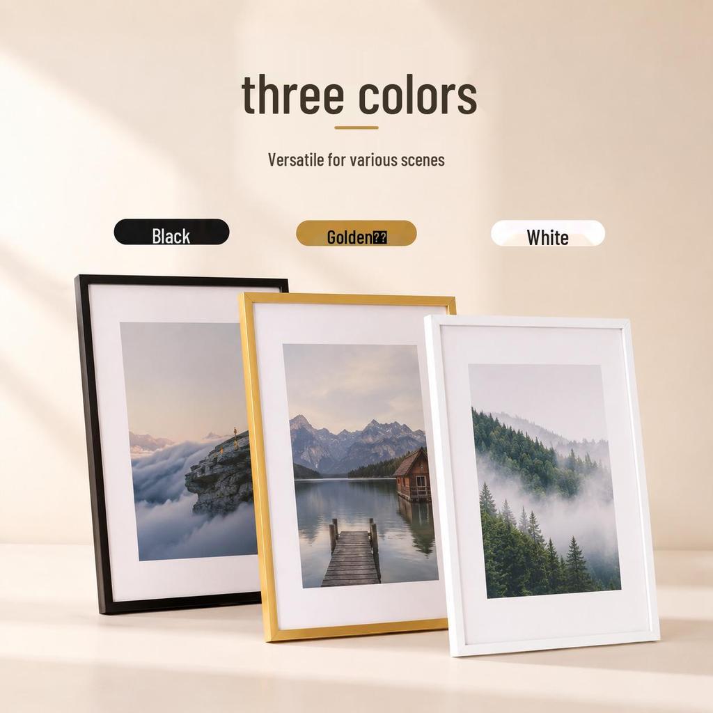 Large Minimalist PVC Wall-Hanging Photo Frame: Lightweight, Drop-Resistant Decorative Frame for Art and Paintings.