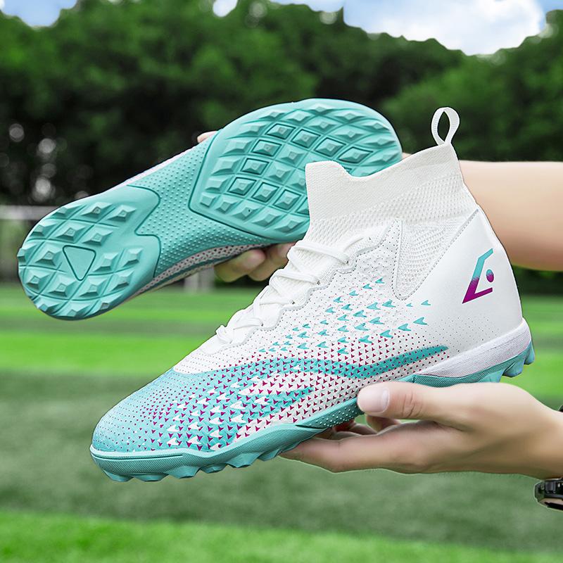 Unisex Large-size Football Shoes  Nail Anti-slip/ Wear-resistant TPR Artificial Corthop Outdoor Children's Football Shoes