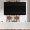Pack of Self-Adhesive PVC Tiles Geometric Pattern with Motif 4x50x50 Cm
