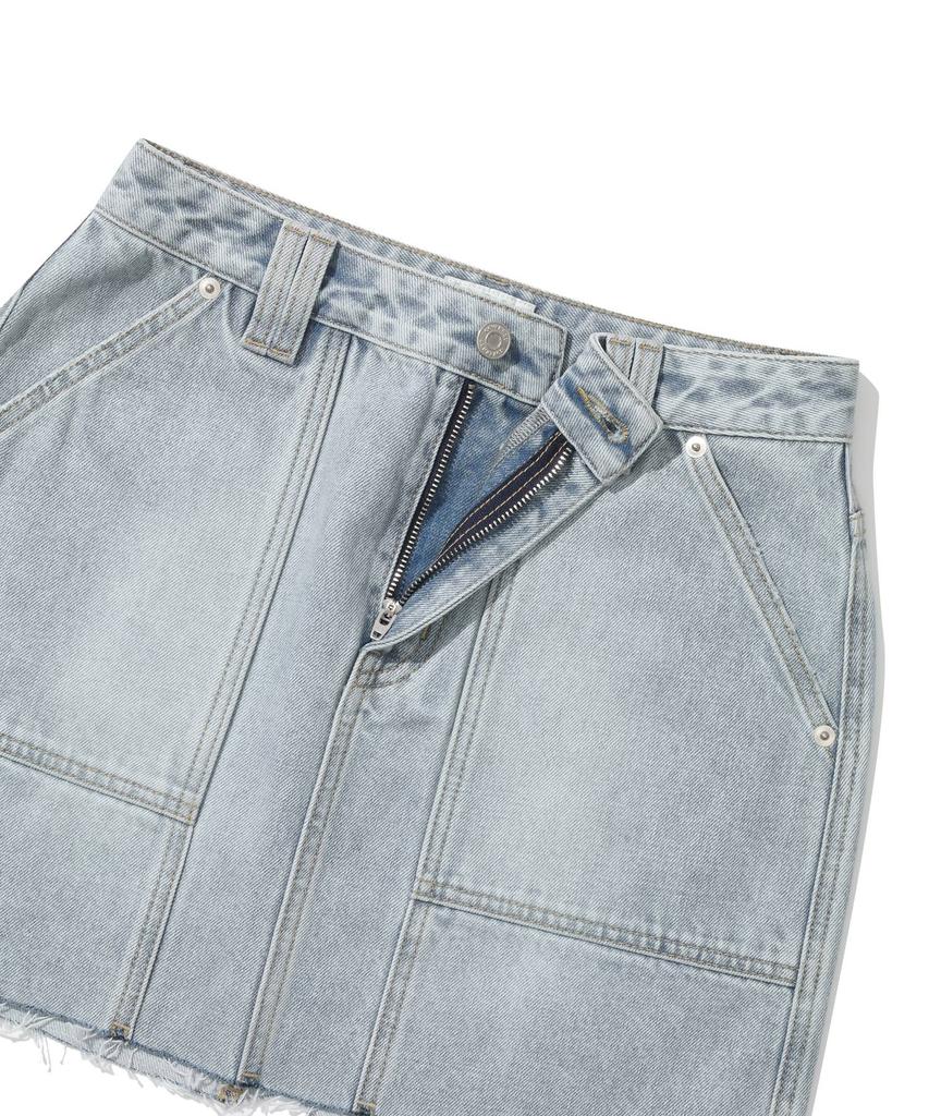 Covernat Woman Mini Denim Skirt Light Blue
