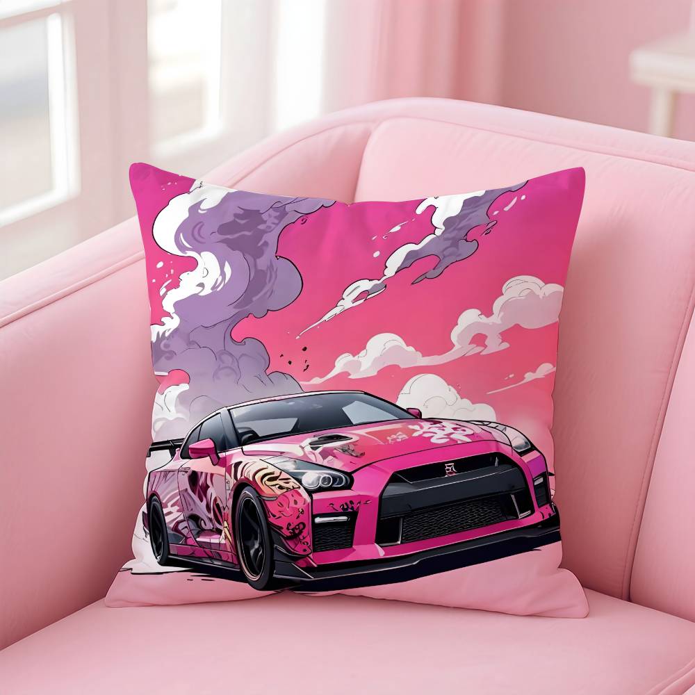 Fortgeschrittene Sport GTR Rennwagen Kissenbezug Musterdruck Kissenbezug Wohnzimmer Sofa Kissenbezug Schlafzimmer Raumdekor